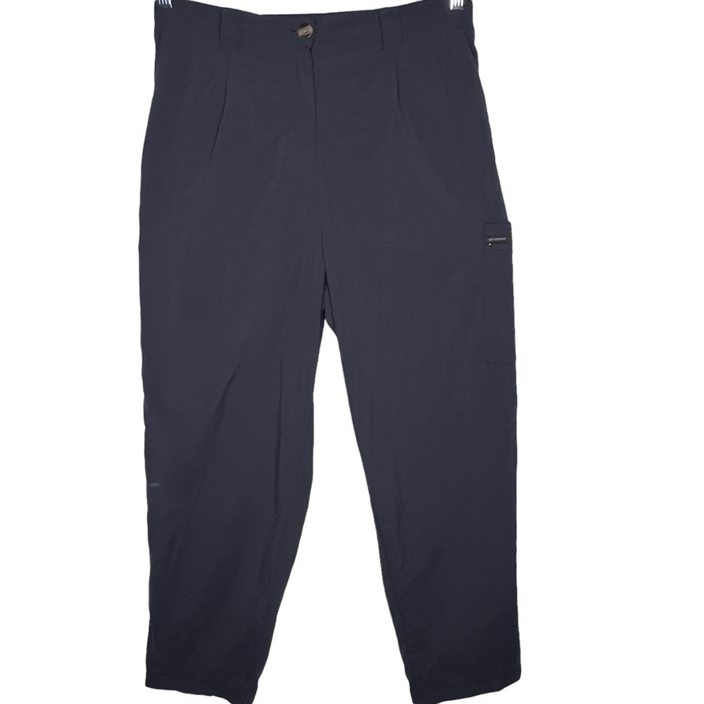 ExOfficio Bugs Away Gray Straight Leg Hiking Field Pants 14 Nylon High Waist - Picture 2 of 15